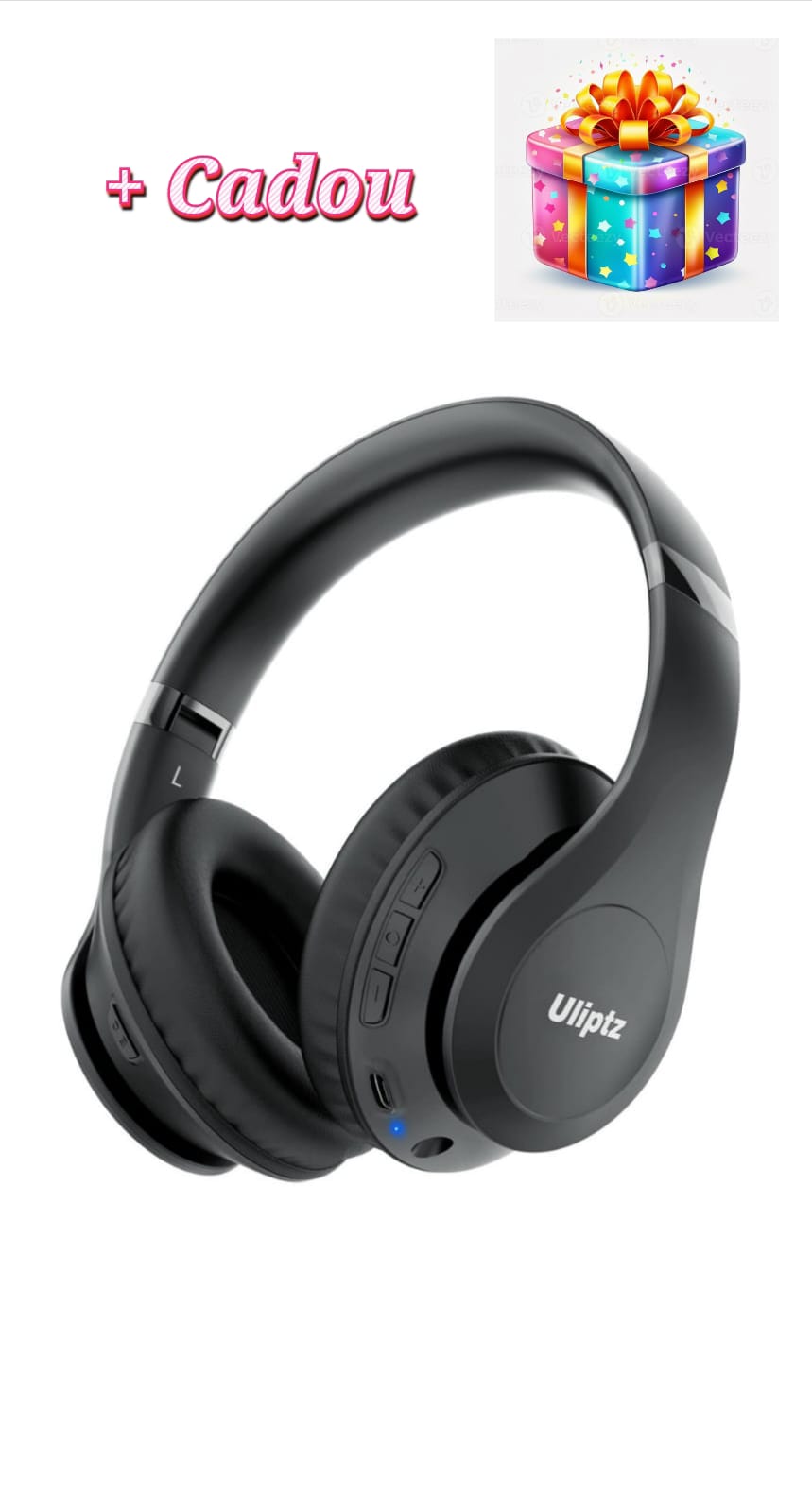 Casti bluetooth ULIPTZ,Ovar Ear,65 ore de redare,pliabile,multicolor