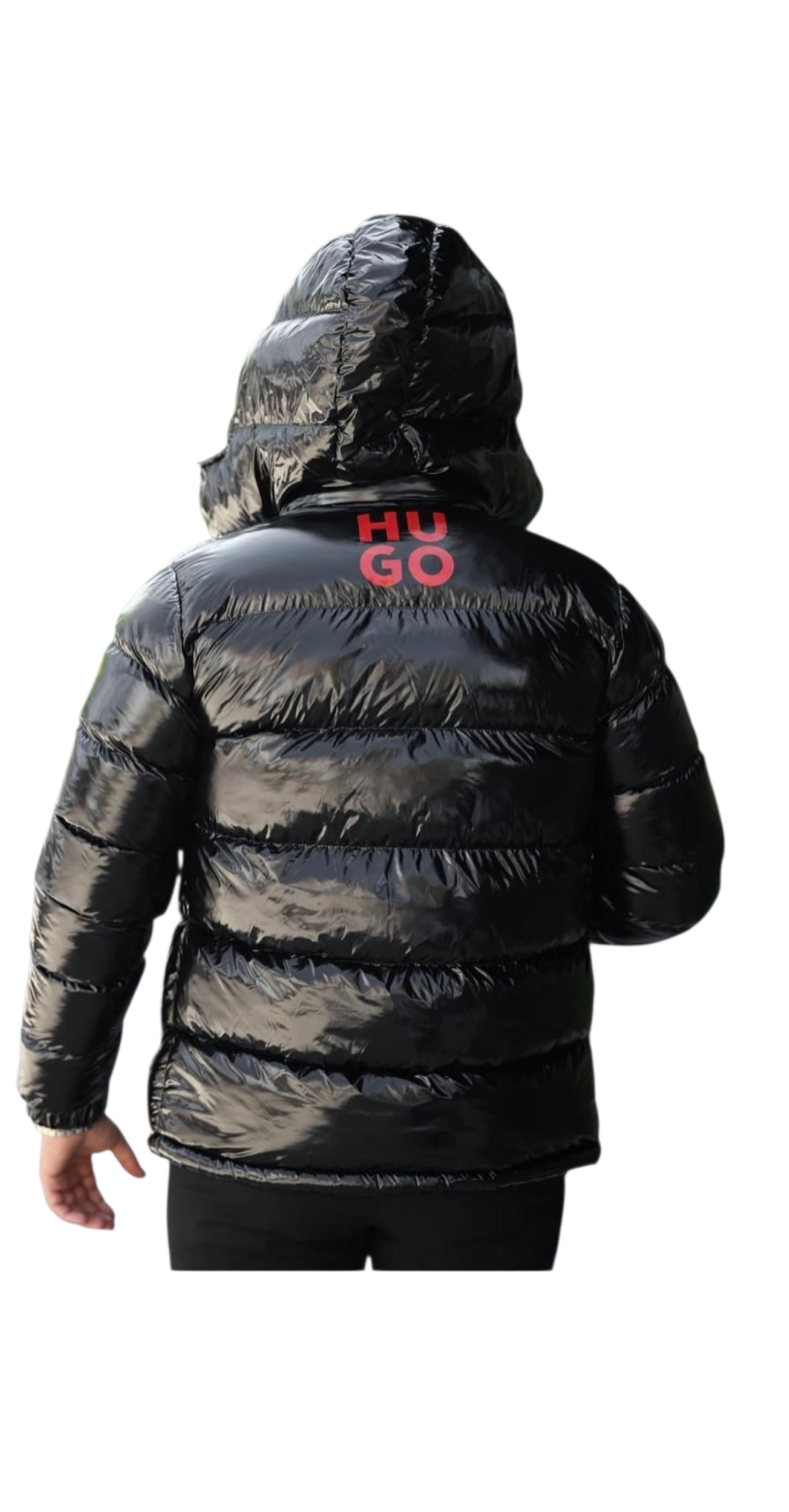 Geaca Hugo Boss M3 Negru lucios+un cadou surpriza