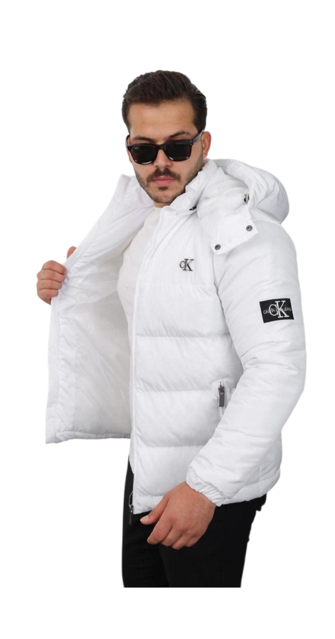 Geaca Calvin Klein Alb +un cadou surpriza