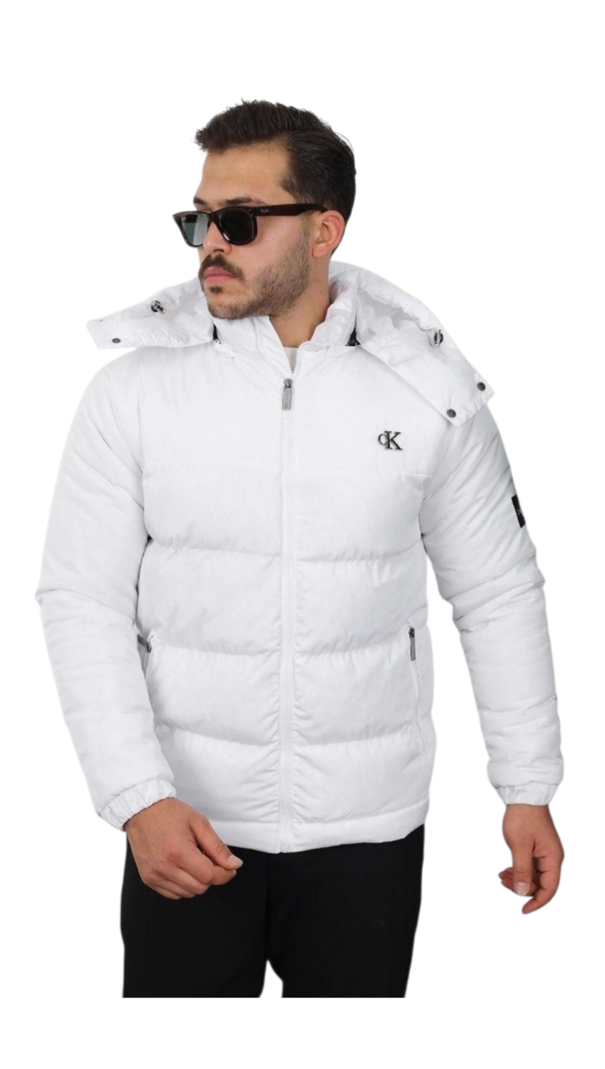 Geaca Calvin Klein Alb +un cadou surpriza