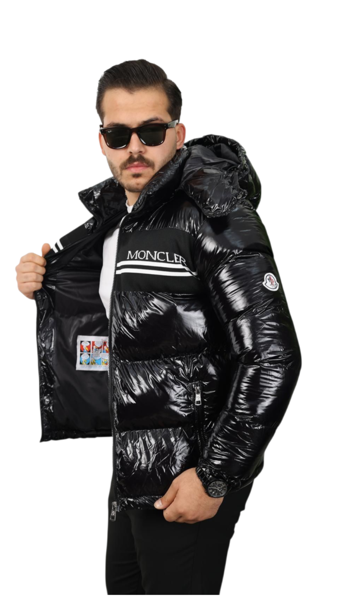Geaca Moncler Negru M2+UN CADOU SURPRIZA